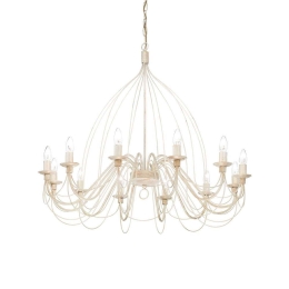 Φωτιστικό Οροφής Corte 097664 95x110/190cm 12xE14 40W White Ideal Lux