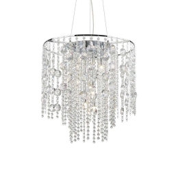 Φωτιστικό Οροφής Evasione 044767 51x46/255cm 10xG9 40W Chrome Ideal Lux