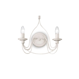 Φωτιστικό Τοίχου-Απλίκα Corte 028460 36x37x20,5cm 2xE14 40W White Ideal Lux