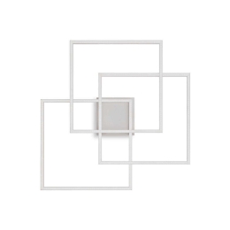 Πλαφονιέρα Frame Quadrato 230702 59x9x59,5cm LED 35W 3000K White Ideal Lux