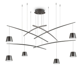 Φωτιστικό Οροφής Fish 196992 160x58/253cm LED 37W 3000K Black Ideal Lux