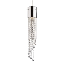Φωτιστικό Οροφής Gocce 089669 9x57/266cm 1xGU10 28W Chrome Ideal Lux