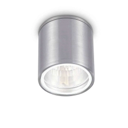 Φωτιστικό Οροφής-Σποτ Gun 092324 11x11,5cm 1xGU10 28W IP44 Silver Ideal Lux