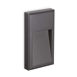Φωτιστικό Τοίχου Febe 268354 13x22,5x3,5cm LED 6W 3000K IP65 Anthracite Ideal Lux