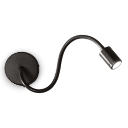 Φωτιστικό Τοίχου Focus-1 097190 10x28/55cm LED 4W 3000K Black Ideal Lux