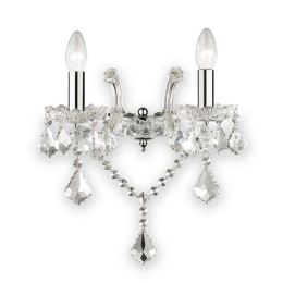 Φωτιστικό Τοίχου-Απλίκα Florian 035642 33x32x21cm 2xE14 40W Chrome Ideal Lux