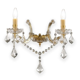 Φωτιστικό Τοίχου-Απλίκα Florian 035659 33x32x21cm 2xE14 40W Gold Ideal Lux