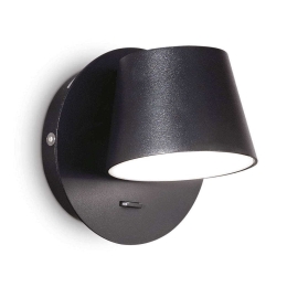 Φωτιστικό Τοίχου-Απλίκα Gim 167121 12x12x12cm LED 6W 3000K Black Ideal Lux