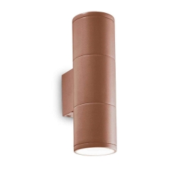 Φωτιστικό Τοίχου-Απλίκα Gun 163635 6,5x21x11cm 2xGU10 35W IP44 Coffee Ideal Lux