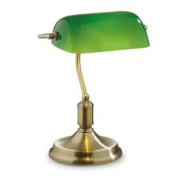 Φωτιστικό Επιτραπέζιο Lawyer 045030 26x38cm 1xE27 60W Antique Gold-Green Ideal Lux