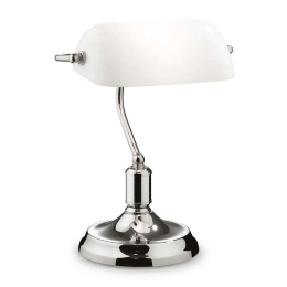 Φωτιστικό Επιτραπέζιο Lawyer 045047 26x38cm 1xE27 60W Chrome Ideal Lux