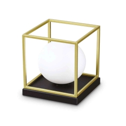 Φωτιστικό Επιτραπέζιο Lingotto 251127 18,5x18,5x22cm 1xE14 28W Gold-Black Ideal Lux