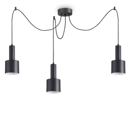 Φωτιστικό Οροφής Holly 231594 60x37/230x24cm 3xE27 60W Black Ideal Lux