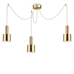 Φωτιστικό Οροφής Holly 231600 60x37/230x24cm 3xE27 60W Gold Ideal Lux