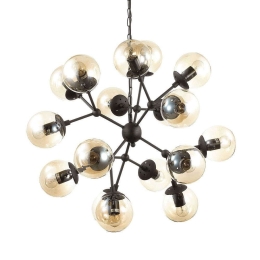 Φωτιστικό Οροφής Kepler 162478 69x66/145cm 18xE27 40W Black Ideal Lux

