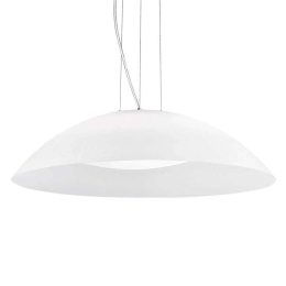 Φωτιστικό Οροφής Lena 035727 64x25/234cm 3xE27 60W White Ideal Lux