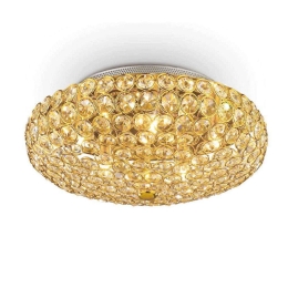 Φωτιστικό Οροφής-Πλαφονιέρα King 073187 38x16cm 5xG9 40W Gold Ideal Lux