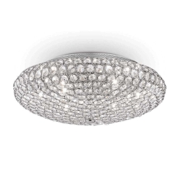 Φωτιστικό Οροφής-Πλαφονιέρα King 073255 53,5x19cm 9xG9 40W Chrome Ideal Lux