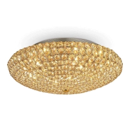Φωτιστικό Οροφής-Πλαφονιέρα King 073262 53,5x19cm 9xG9 40W Gold Ideal Lux