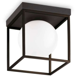 Φωτιστικό Οροφής - Πλαφονιέρα Lingotto 327853 18,5x18,5x21,5cm 1xE14 28W Black Ideal Lux