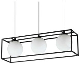 Φωτιστικό Οροφής - Ράγα Lingotto 304144 70x18,5x44,5/145cm 3xE14 28W Black Ideal Lux