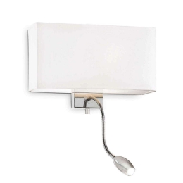 Φωτιστικό Τοίχου Hotel 035949 32x22,5x11cm E27/LED 1.5 (LED)W 3000K White Ideal Lux