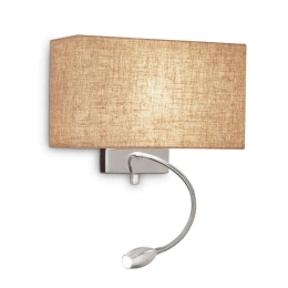 Φωτιστικό Τοίχου Hotel 103204 32x22,5x11cm E27/LED 1.5 (LED)W 3000K Beige Ideal Lux