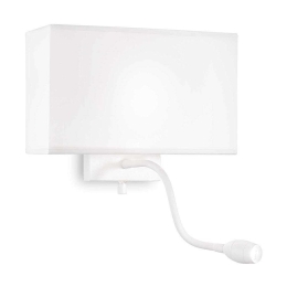 Φωτιστικό Τοίχου Hotel 215693 32x22,5x11cm E27/LED 1.5 (LED)W 3000K White Ideal Lux