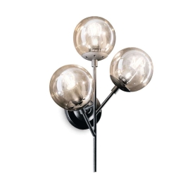 Φωτιστικό Τοίχου Kepler 187006 38x47x23cm 3xE27 60W Black Ideal Lux