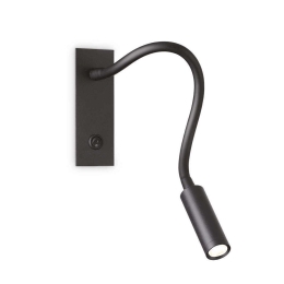 Φωτιστικό Τοίχου-Απλίκα Io Fi 272030 4,5x12x26cm LED 3W 3000K Black Ideal Lux