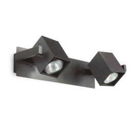 Φωτιστικό Τοίχου-Απλίκα Mouse 156705 34x8x14cm 2xGU10 50W IP20 Black Ideal Lux