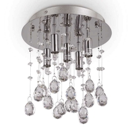 Φωτιστικό Οροφής-Πλαφονιέρα Moonlight 094649 26x20cm 5xG9 40W Chrome Ideal Lux