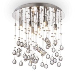 Φωτιστικό Οροφής-Πλαφονιέρα Moonlight 077796 40x36cm 8xG9 40W Chrome Ideal Lux