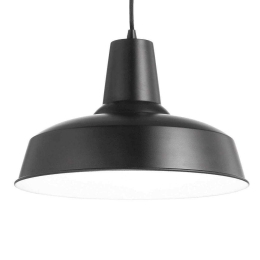 Φωτιστικό Οροφής Moby 093659 35x35/120cm 1xE27 42W Black Ideal Lux