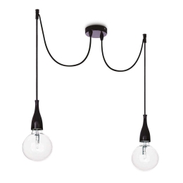 Φωτιστικό Οροφής Minimal 112671 160x60/150x12cm 2xE27 60W Black Ideal Lux