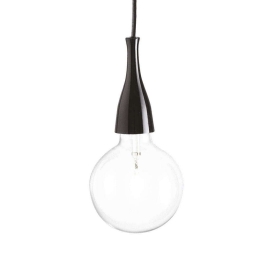 Φωτιστικό Οροφής Minimal 009407 12,5x35/242cm 1xE27 70W Black Ideal Lux