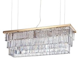 Φωτιστικό Οροφής Martinez 213583 103x70/132x30,5cm 8xE14 40W Gold Ideal Lux