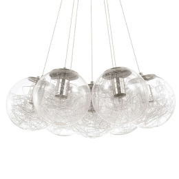 Φωτιστικό Οροφής Mapa Sat 176062 60x34/140cm 7xE27 60W Nickel Ideal Lux