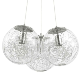 Φωτιστικό Οροφής Mapa Sat 176031 55x39/132cm 3xE27 60W Nickel Ideal Lux