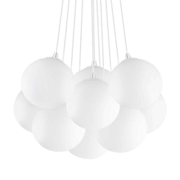 Φωτιστικό Οροφής Mapa Plus 131924 58x45/130cm 11xE14 40W White Ideal Lux