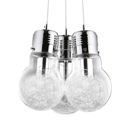 Φωτιστικό Οροφής Luce 081762 32x30/120cm 3xE27 60W Clear Ideal Lux