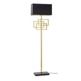 Φωτιστικό Δαπέδου Luxury 201122 45x162x20cm 1xE27 60W Gold-Black Ideal Lux