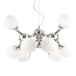 Φωτιστικό Οροφής Nodi 082059 80x53/262cm 9xE14 40W White Ideal Lux