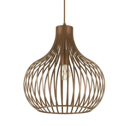 Φωτιστικό Οροφής Onion 205298 38x43,5/252,5cm 1xE27 60W Coffee Ideal Lux