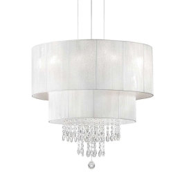 Φωτιστικό Οροφής Opera 182179 50x63/235cm 4xE27 60W White Ideal Lux