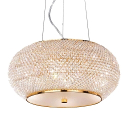 Φωτιστικό Οροφής Pasha' 082172 45x25/234cm 6xE14 40W Gold Ideal Lux
