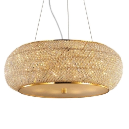 Φωτιστικό Οροφής Pasha' 082257 55x25/234cm 10xE14 40W Gold Ideal Lux