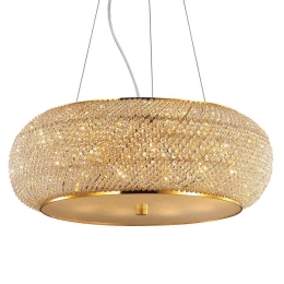 Φωτιστικό Οροφής Pasha' 164984 65x41/120cm 14xE14 40W Gold Ideal Lux