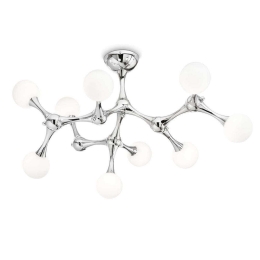 Φωτιστικό Οροφής-Πλαφονιέρα Nodino 133393 83x47,5cm 9xG9 15W Chrome Ideal Lux