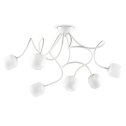 Φωτιστικό Οροφής-Πλαφονιέρα Octopus 174921 50x34cm 6xG9 28W White Ideal Lux